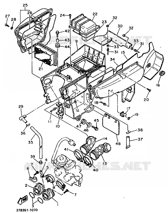 INTAKE Yamaha MOTO 600 1992 XTE  XT600E