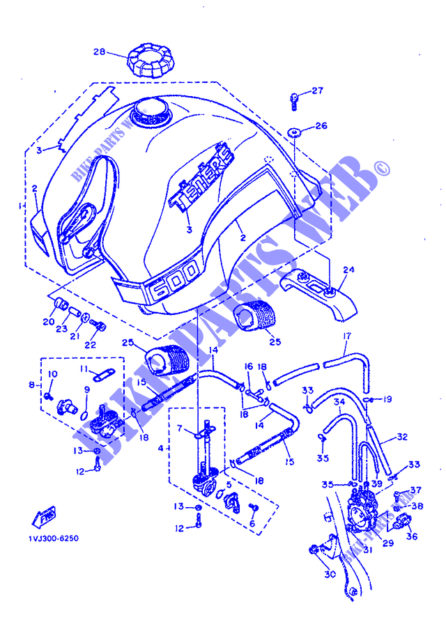 FUEL TANK for Yamaha XT600Z 1986
