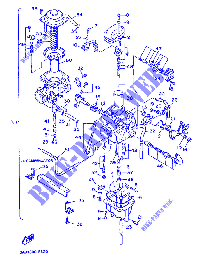 OPTIONAL PARTS   CARBURETOR for Yamaha XT600Z 1988
