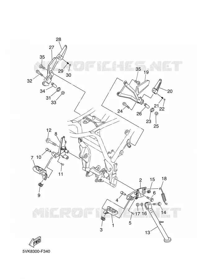STAND / FOOTREST Yamaha MOTO 660 2008 XTR  XT660R