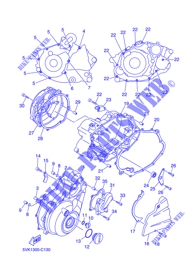 COVER   ENGINE 1 for Yamaha XT660X 2007