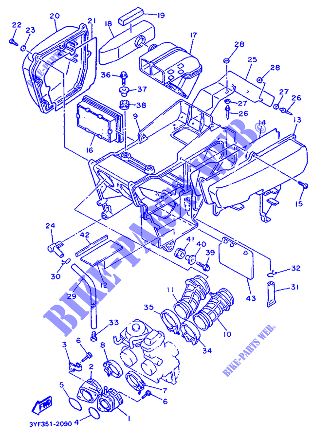 INTAKE for Yamaha XTZ660 1992