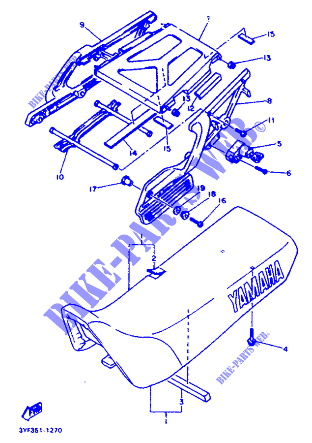 SEAT / CARRIER for Yamaha XTZ660 1992
