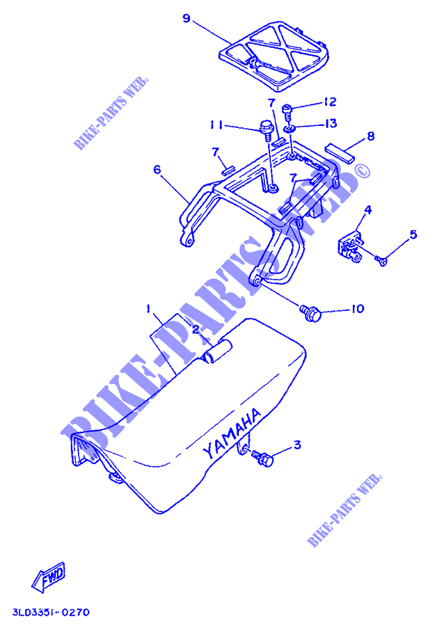 SEAT / CARRIER for Yamaha XTZ750 1991