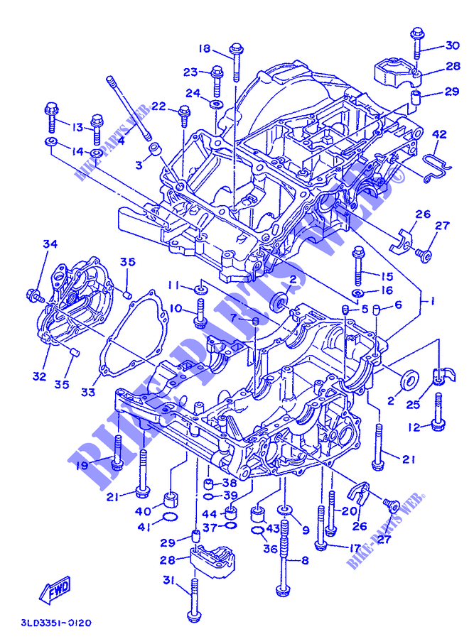 CRANKCASE for Yamaha XTZ750 1993