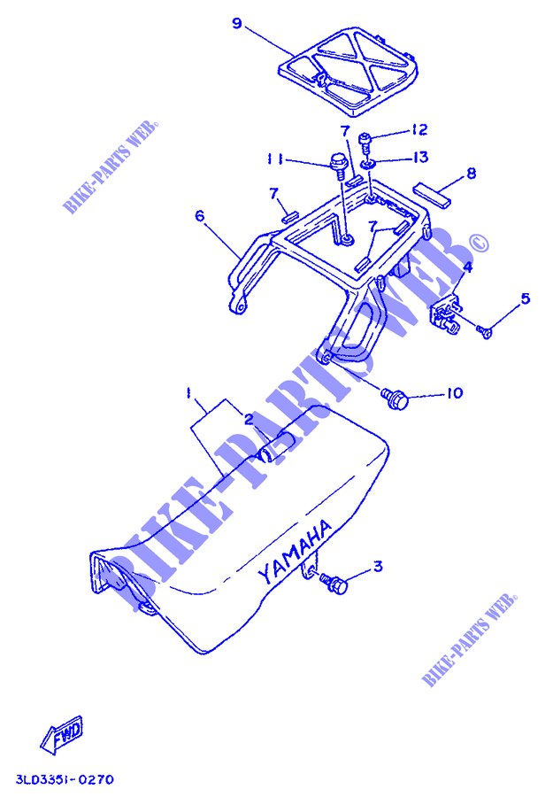 SEAT / CARRIER for Yamaha XTZ750 1993