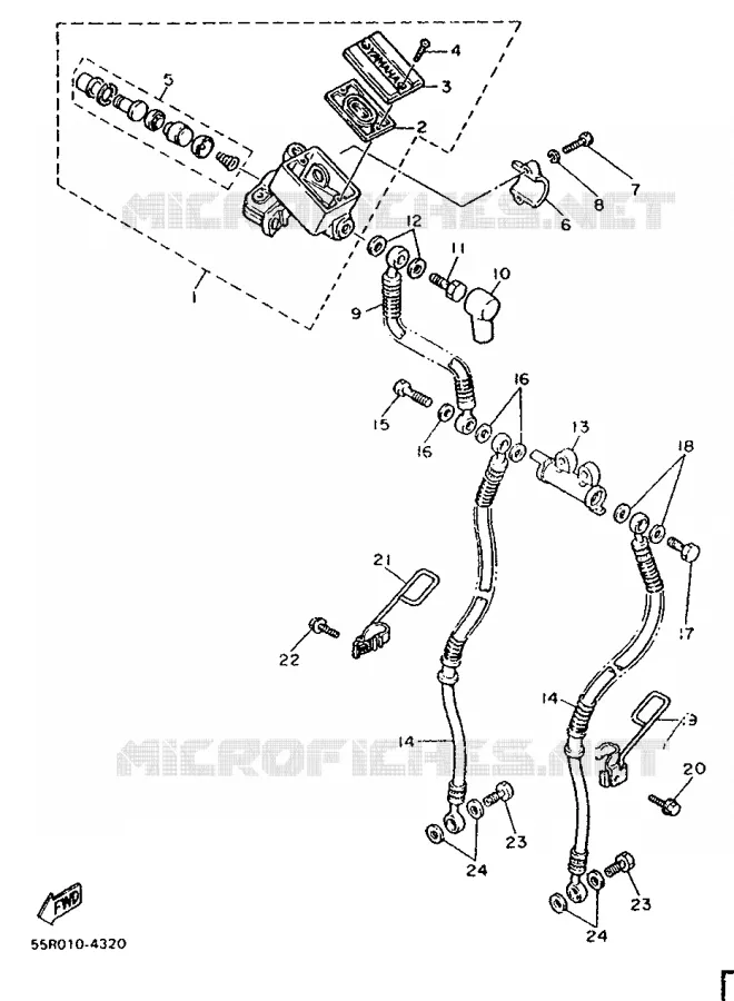 FRONT MASTER CYLINDER Yamaha MOTO 1100 1991 VIRAGO  XV1100