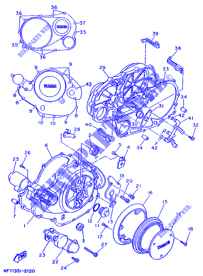 COVER   ENGINE 1 for Yamaha XV1100 1998