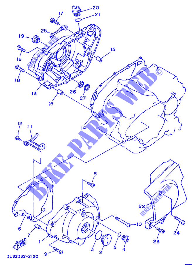 COVER   ENGINE 1 for Yamaha XV125 1997