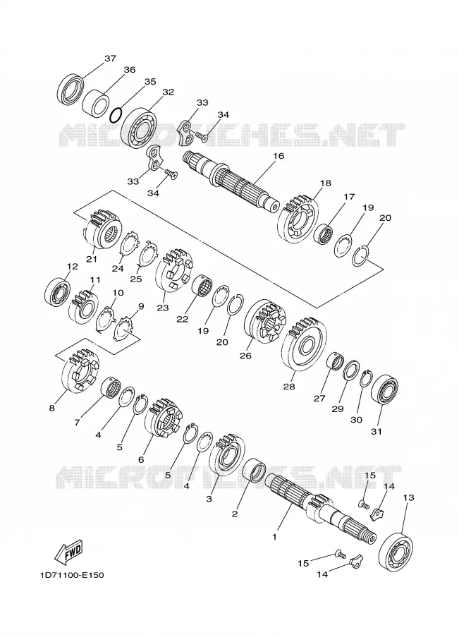 TRANSMISSION Yamaha MOTO 1900 2008 MIDNIGHT STAR  XV1900A