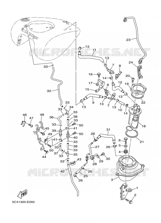 FUEL TANK 2 Yamaha MOTO 1900 2008 MIDNIGHT STAR  XV1900A