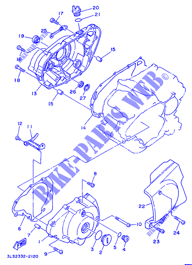 COVER   ENGINE 1 for Yamaha XV250 1995