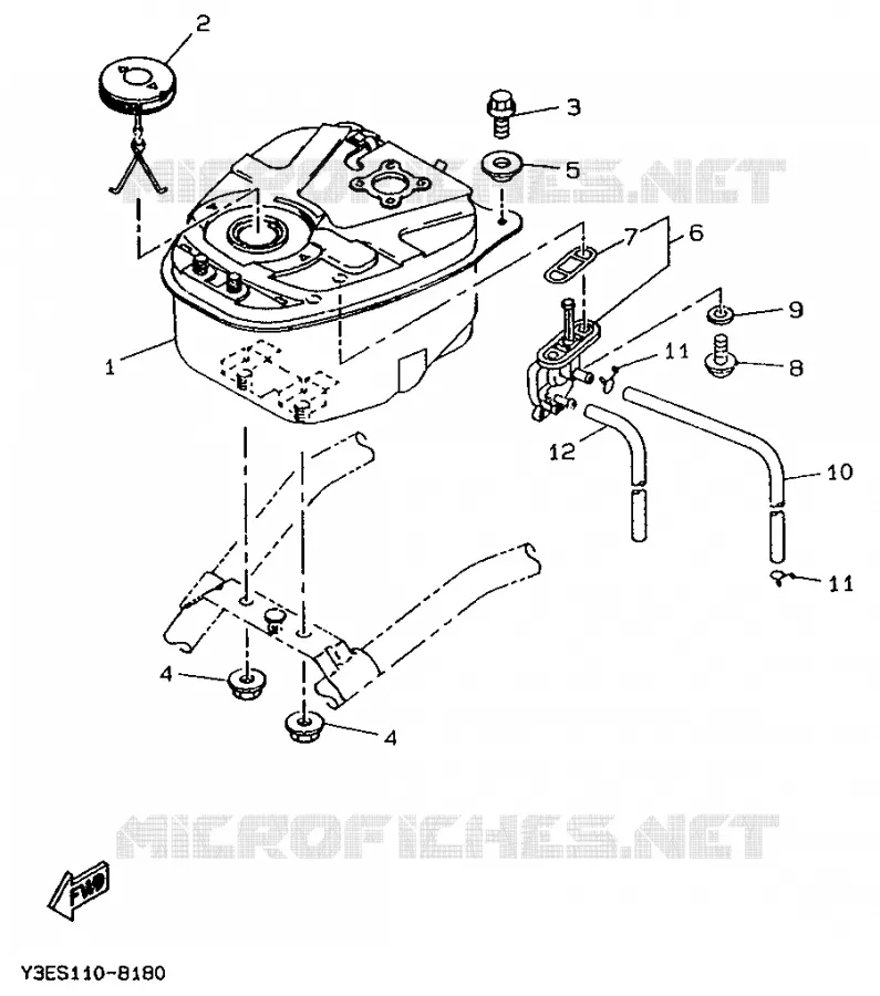 FUEL TANK Yamaha SCOOTER 50 1990 BOOSTER  CW50T