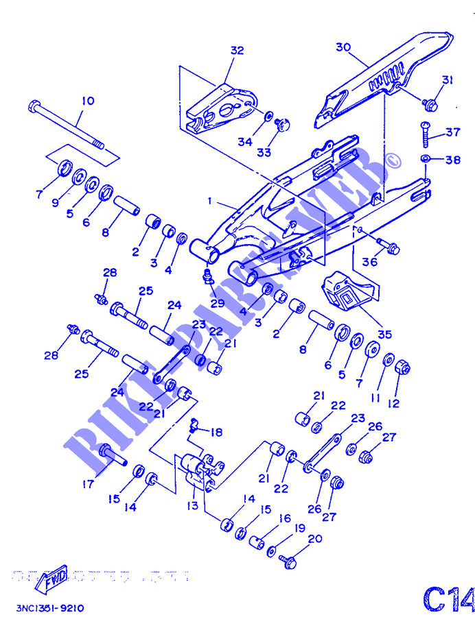 SWINGARM for Yamaha DT125 1989