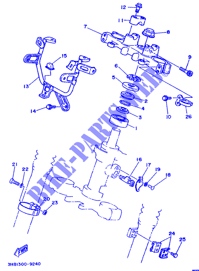 STEERING for Yamaha DTE125 1989