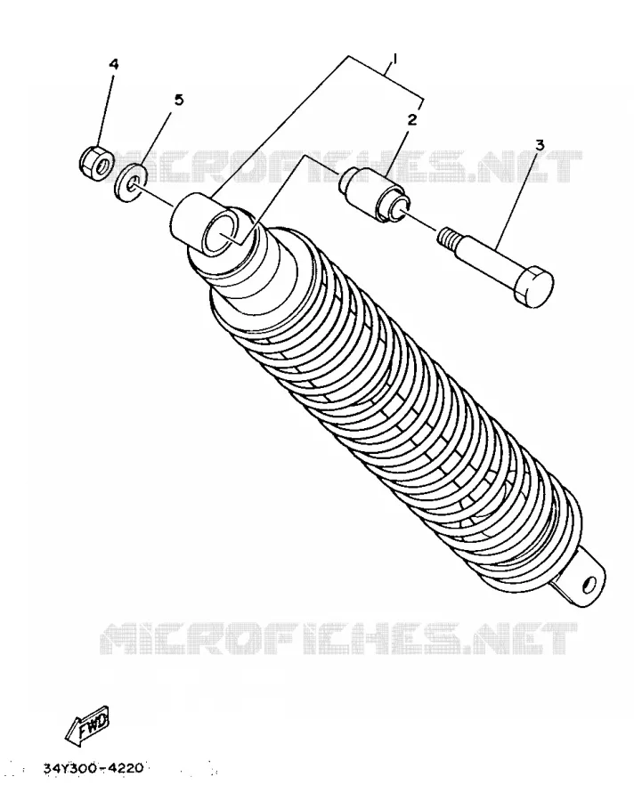 REAR SHOCK ABSORBER Yamaha MOTO 125 1987 DTLC  DT125LC