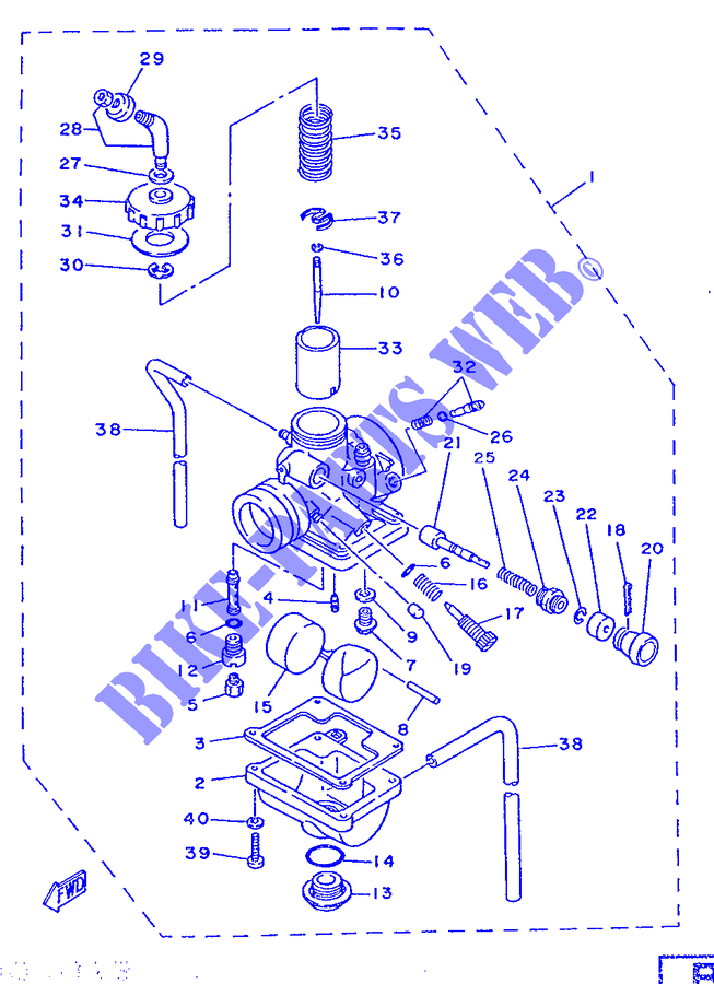 CARBURETOR for Yamaha DT125MX 1986