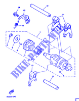 GEAR SHIFT SELECTOR DRUM / FORKS for Yamaha DT125MX 1991