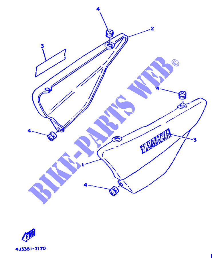 SIDE COVER for Yamaha DT125MX 1991