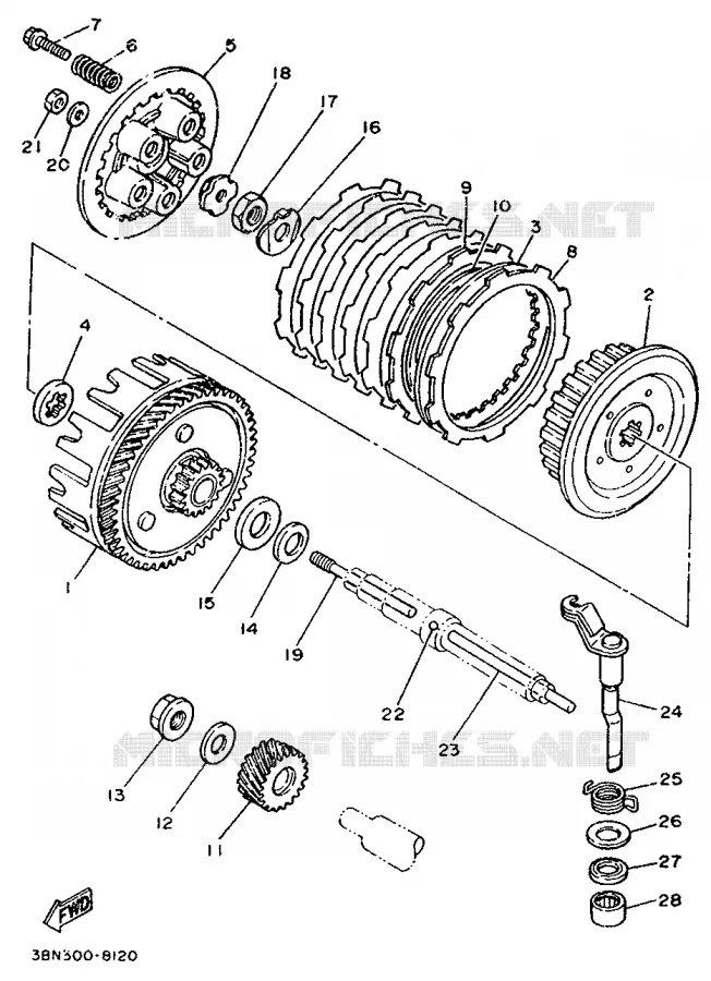 STARTER CLUTCH Yamaha MOTO 125 1988 DTR  DT125R