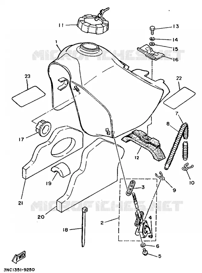 FUEL TANK Yamaha MOTO 125 1989 DTR  DT125R