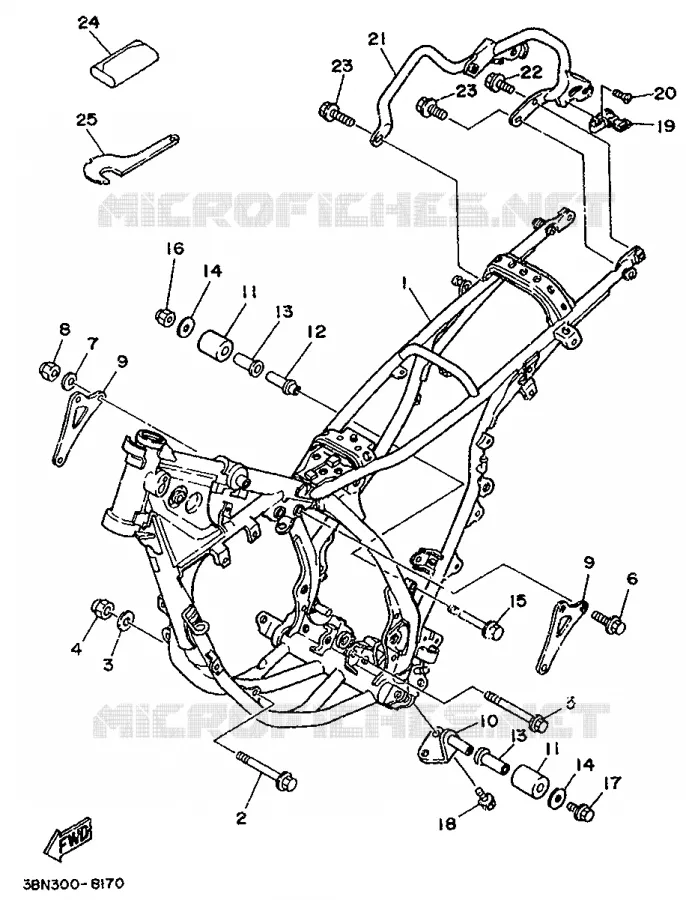 FRAME Yamaha MOTO 125 1993 DTR  DT125R