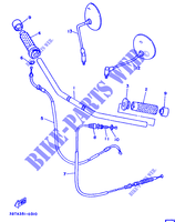 HANDLEBAR & CABLES   FLAT HANDLEBAR for Yamaha XV535 (FLAT) 1992