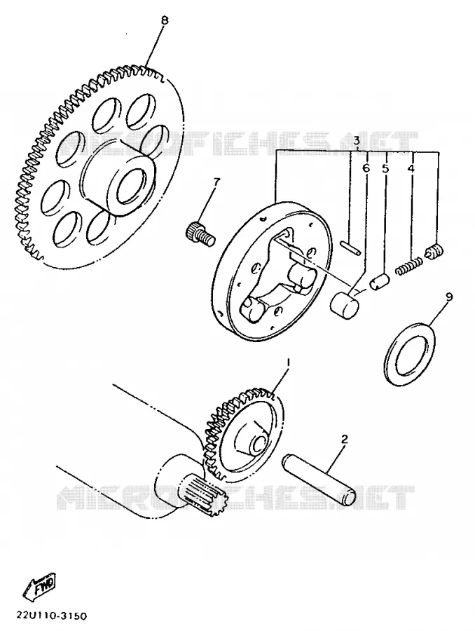 STARTER CLUTCH Yamaha MOTO 535 1995 VIRAGO  XV535 (FLAT)