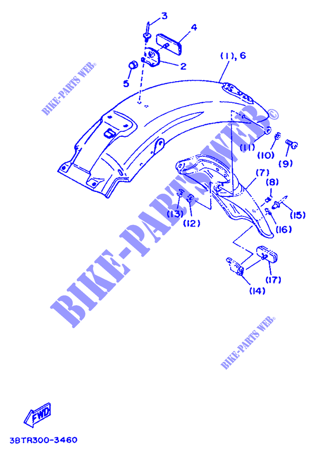 OPTIONAL PARTS   CHASSIS   FOR BELGIUM for Yamaha XV535 (UP) 1996