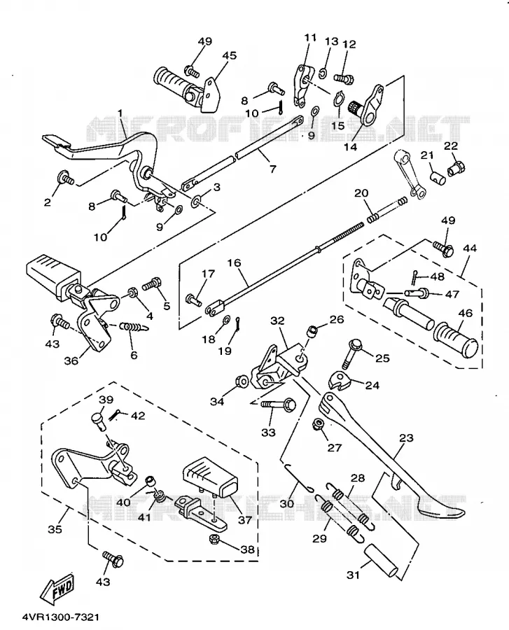 STAND / FOOTREST Yamaha MOTO 650 1998 DRAGSTAR  XVS650