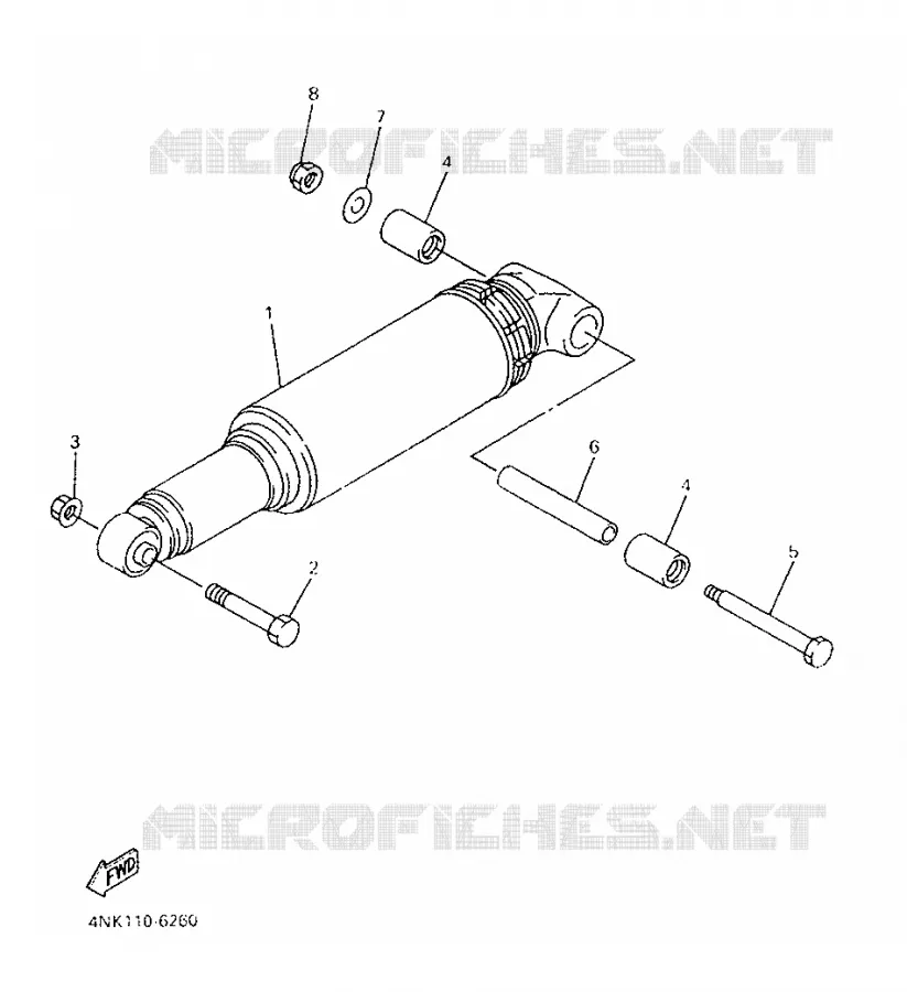 REAR SHOCK ABSORBER Yamaha MOTO 1300 1996 ROYALSTAR  XVZ13AH