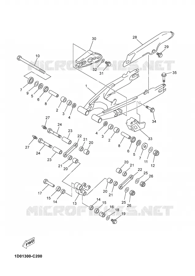 SWINGARM Yamaha MOTO 125 2006 DTRE  DT125RE