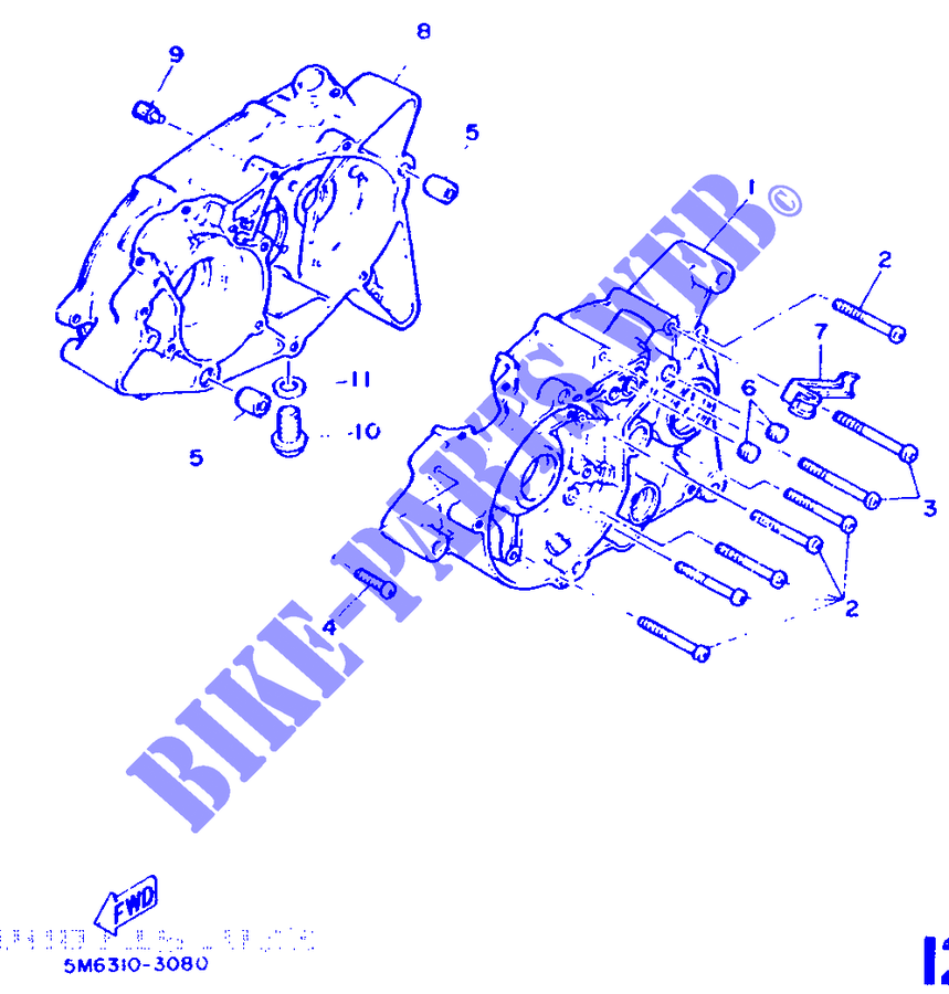 CRANKCASE for Yamaha DT50MX 1988