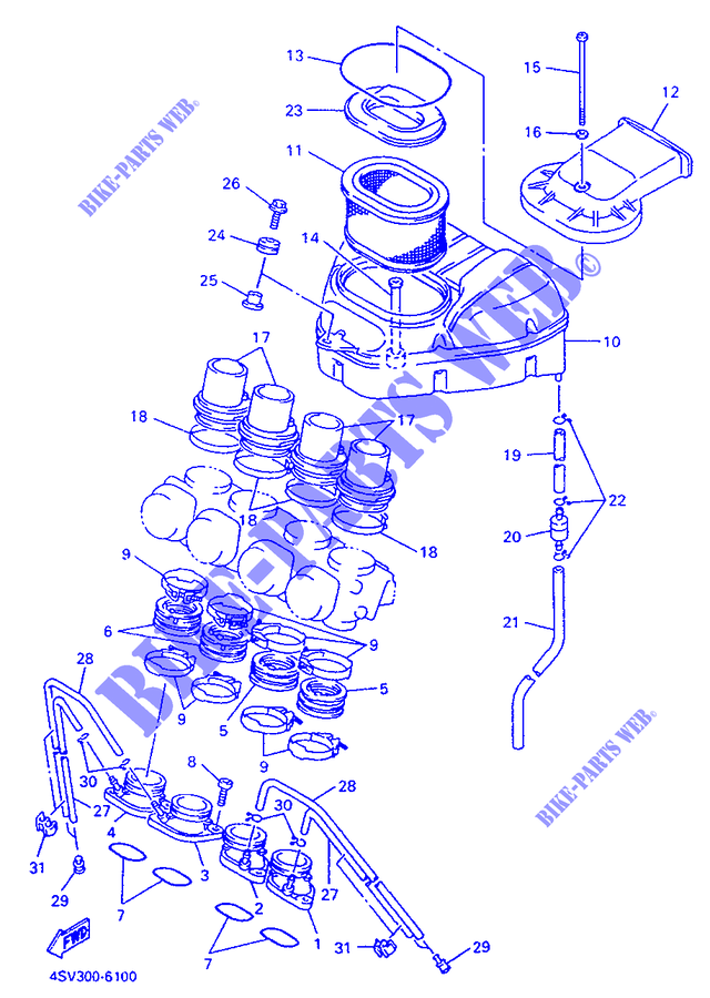 INTAKE for Yamaha YZF1000R 1996